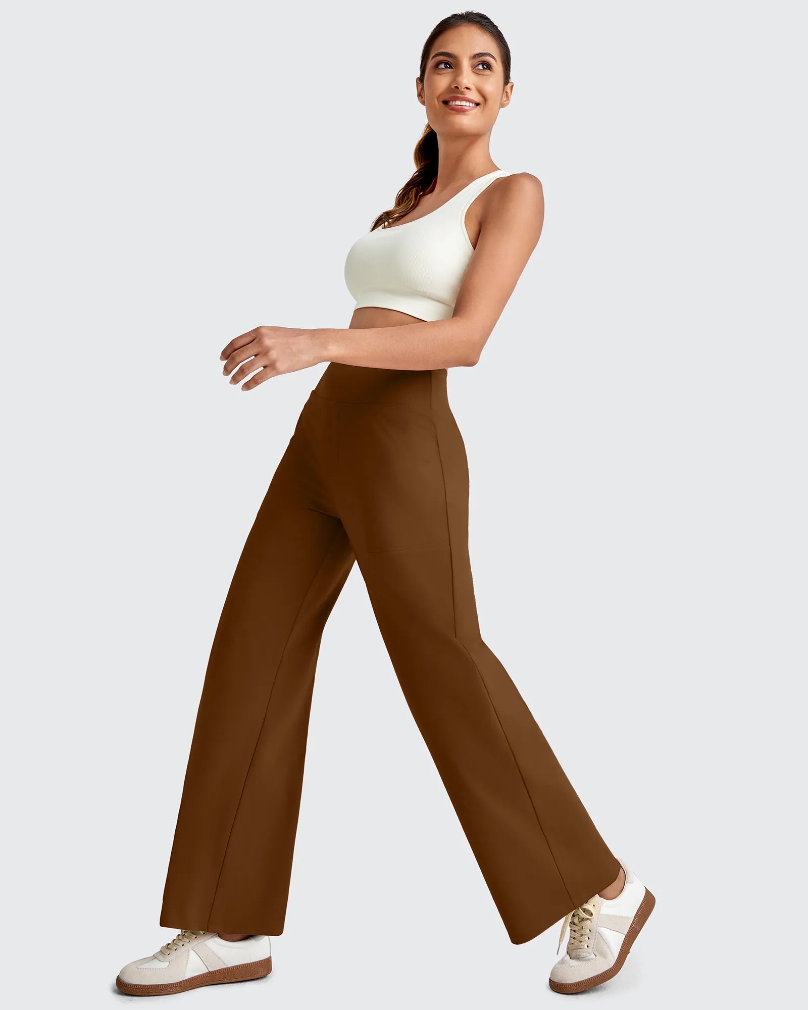EverGoing High Waist Stretch Dressy Cropped Pants Tall - G4Free