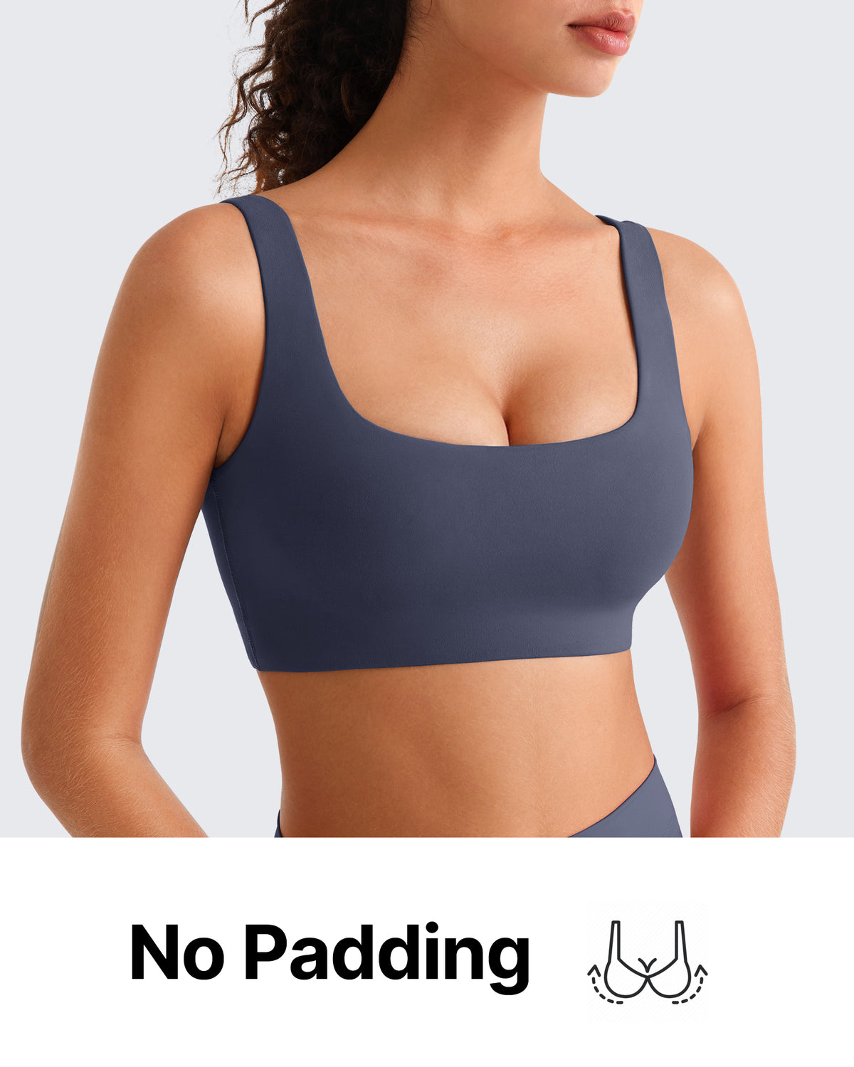 G4Free BareFeel Square Neck Sports Bra – Non Padded U Back