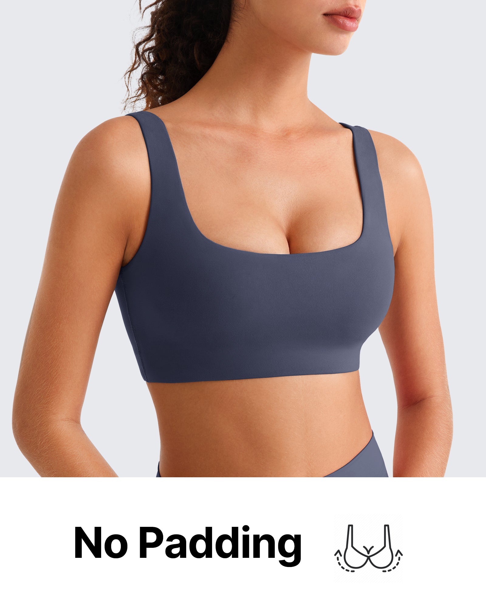 G4Free BareFeel Square Neck Sports Bra – Non Padded U Back