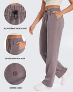 Smoofit Mid-Waist Wide Leg Sweatpants Short