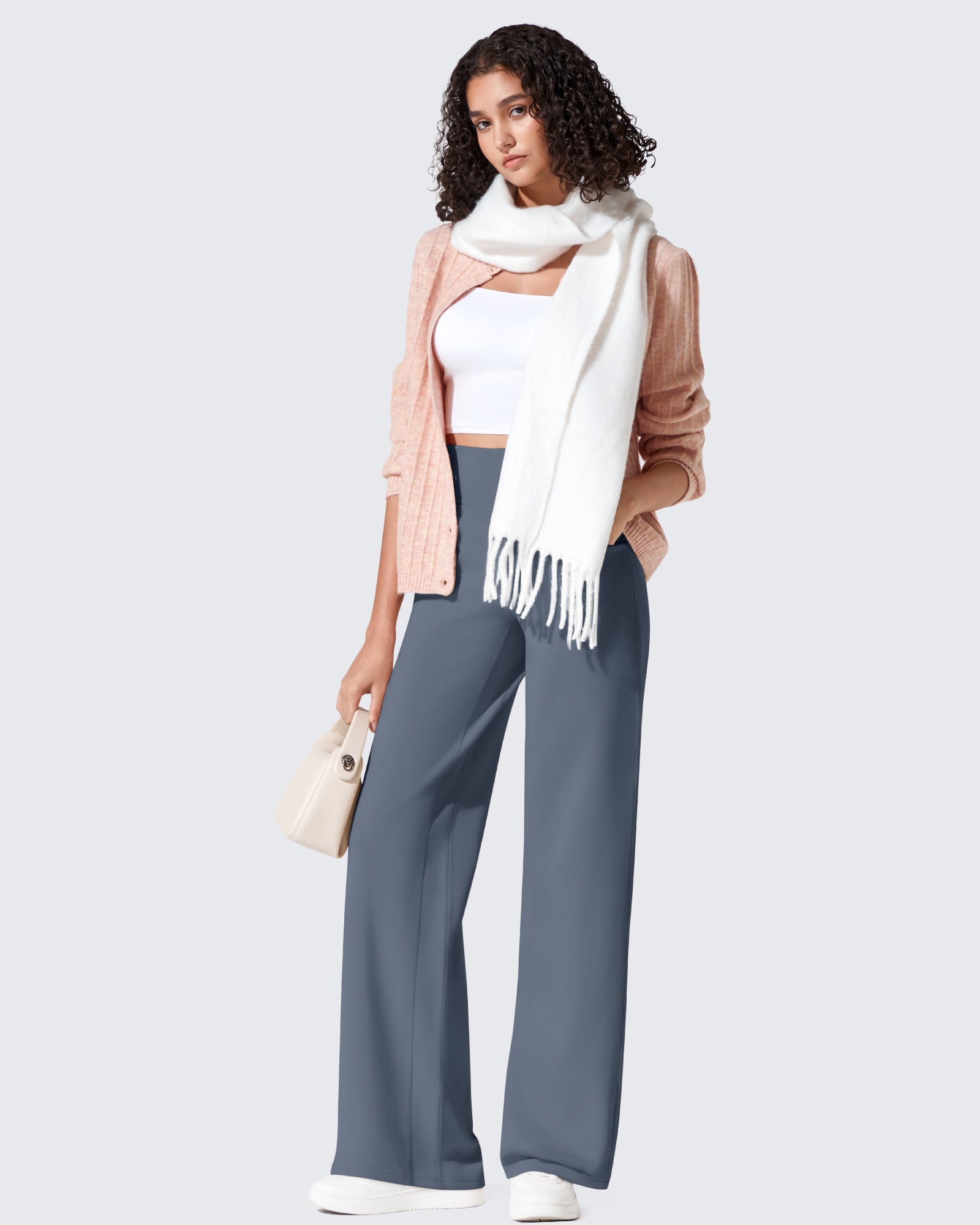 EverGoing Fleece Lined High-Waist Wide Leg Thermal Trousers - G4Free
