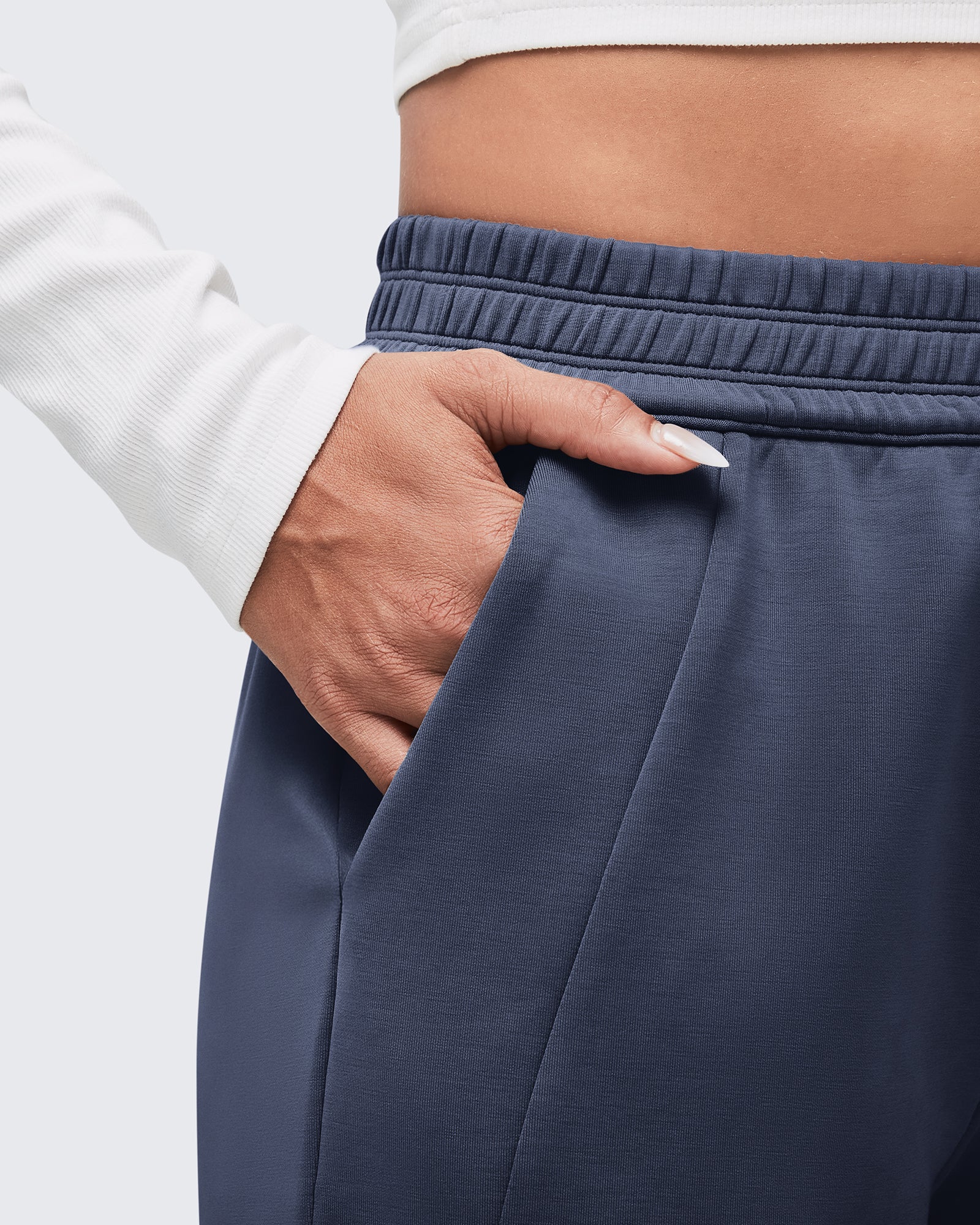 Smoofit Elastic-Waist Wide Leg Sweatpants Tall - G4Free