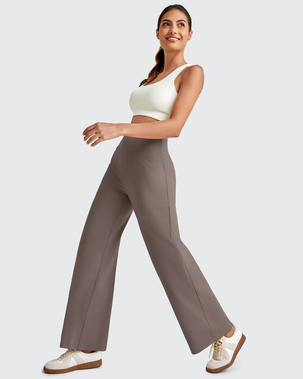 EverGoing High Waist Stretch Dressy Cropped Pants Tall - G4Free