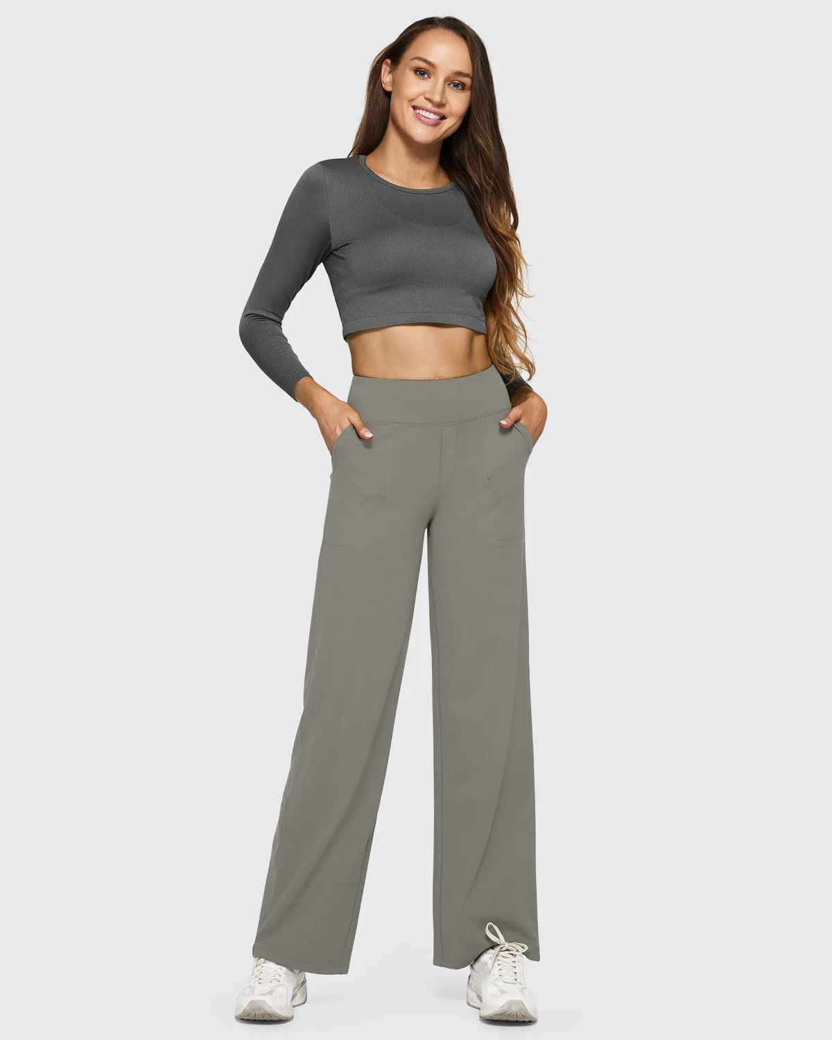 EverGoing Loose High-Waist Business Casual Pants 33'' - G4Free