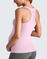 Square Neck Ruched Pregnancy Workout Tanks - G4Free