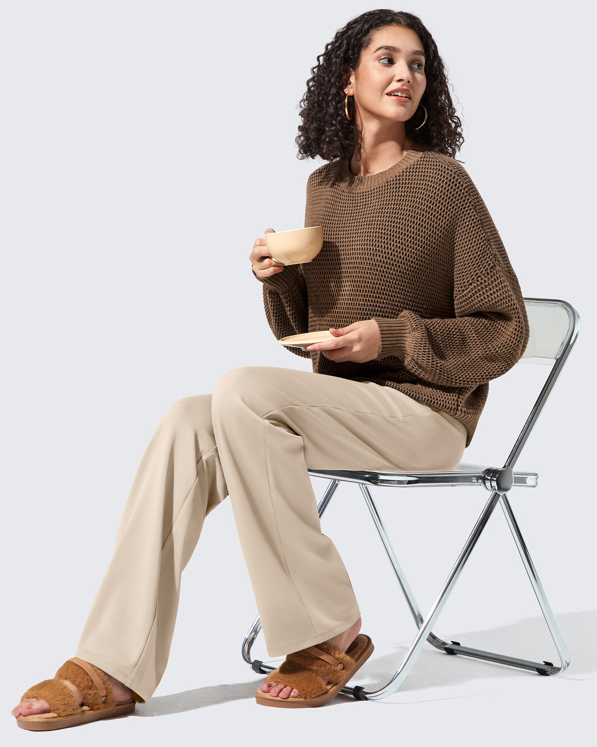 EverGoing Fleece Lined High-Waisted Dressy Pants - G4Free