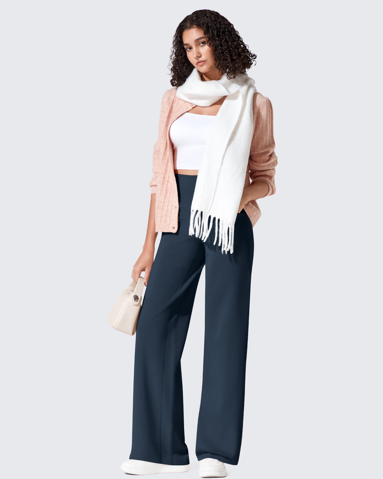 EverGoing Fleece Lined High-Waist Wide Leg Thermal Trousers - G4Free