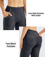 Fleece Lined High-Waist Work Flare Pants - G4Free