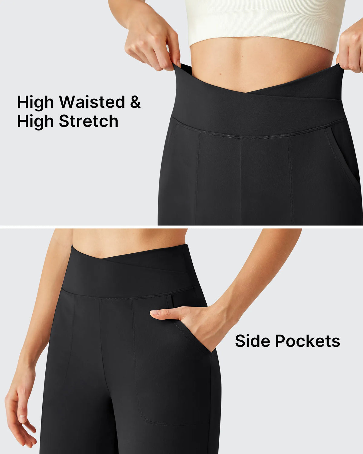 BareFeel High Stretch Ankle Wide Leg Yoga Pants