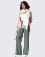 EverGoing Fleece Lined High-Waist Wide Leg Thermal Trousers - G4Free