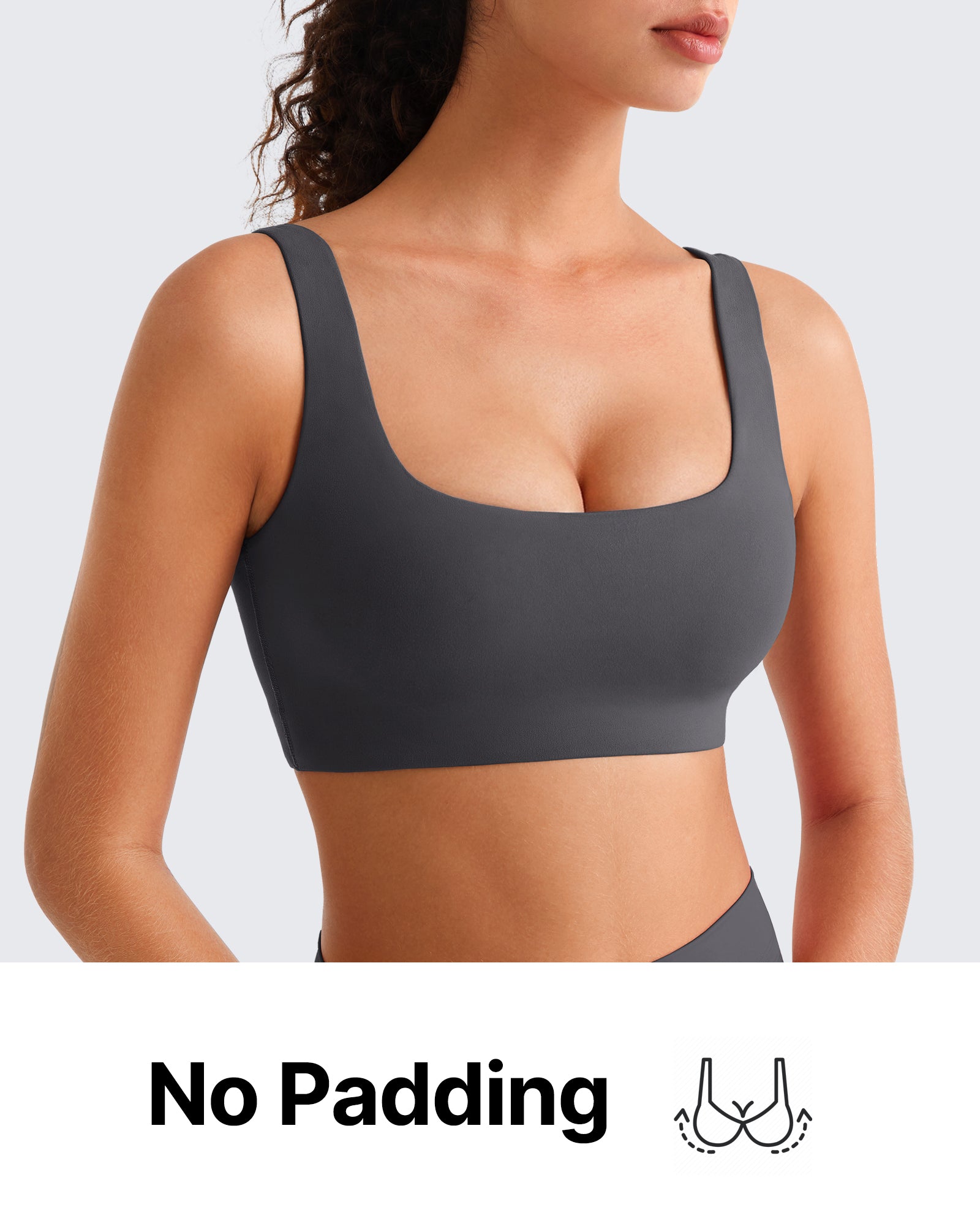 G4Free BareFeel Square Neck Sports Bra – Non Padded U Back
