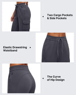 Smoofit Drawstring Wide Leg Pockets Cargo Sweatpants