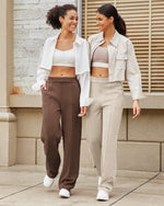 Smoofit Loose High-Rise Elastic Dressy Pants Regular - G4Free