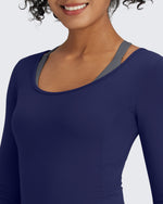 BareFeel Slim Scoop Neck Open Back Long Sleeve - G4Free