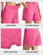 Chillwhisp Built-in Brief Liner High Waist Athletic Shorts