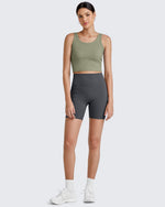 G4free Ribbed Slim Workout Tank Crop Tops