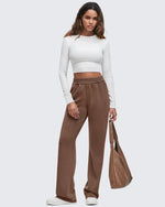 Smoofit Elastic-Waist Wide Leg Sweatpants Tall - G4Free