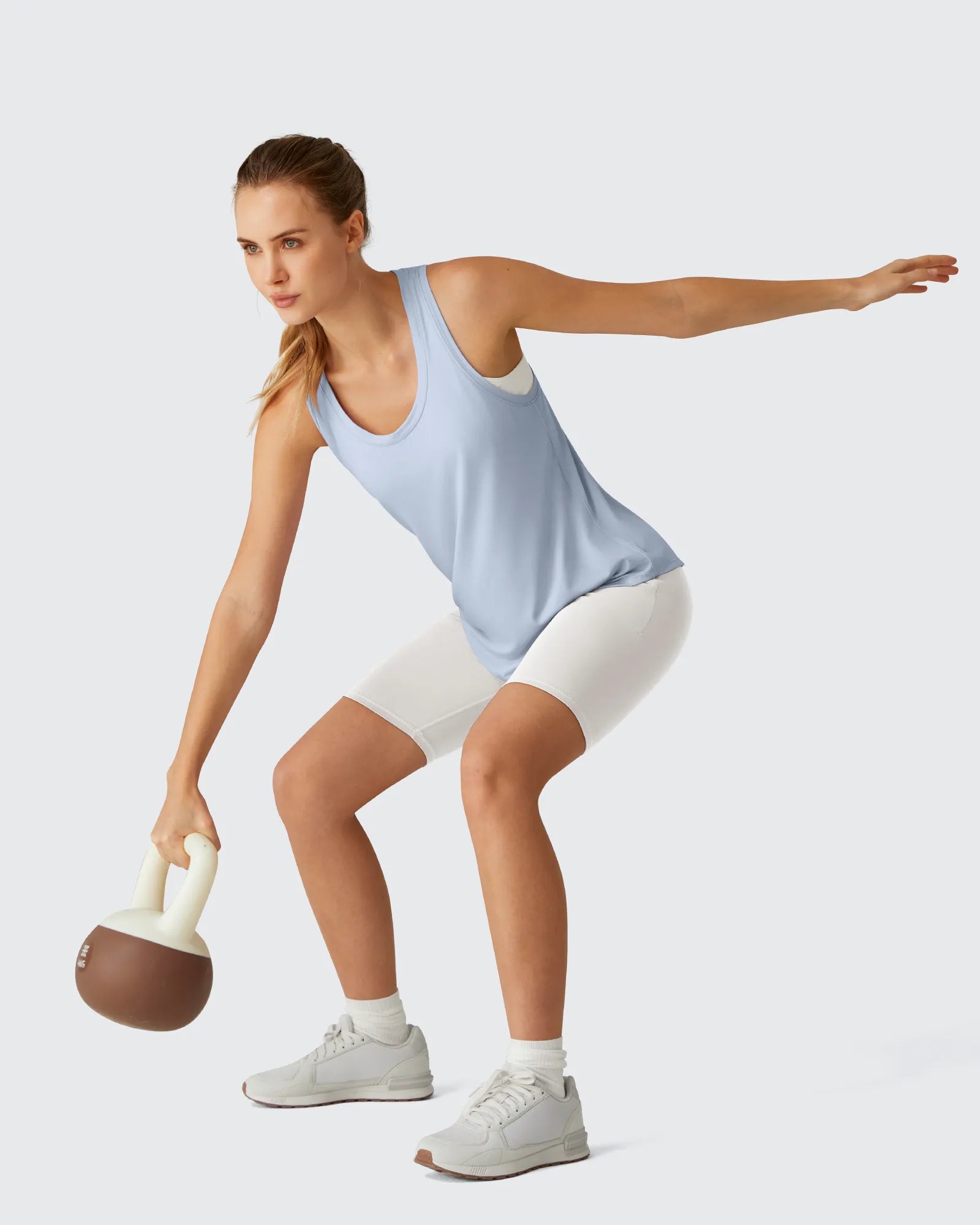 Racerback Hip Length Scoop Neck Muscle Tank Tops