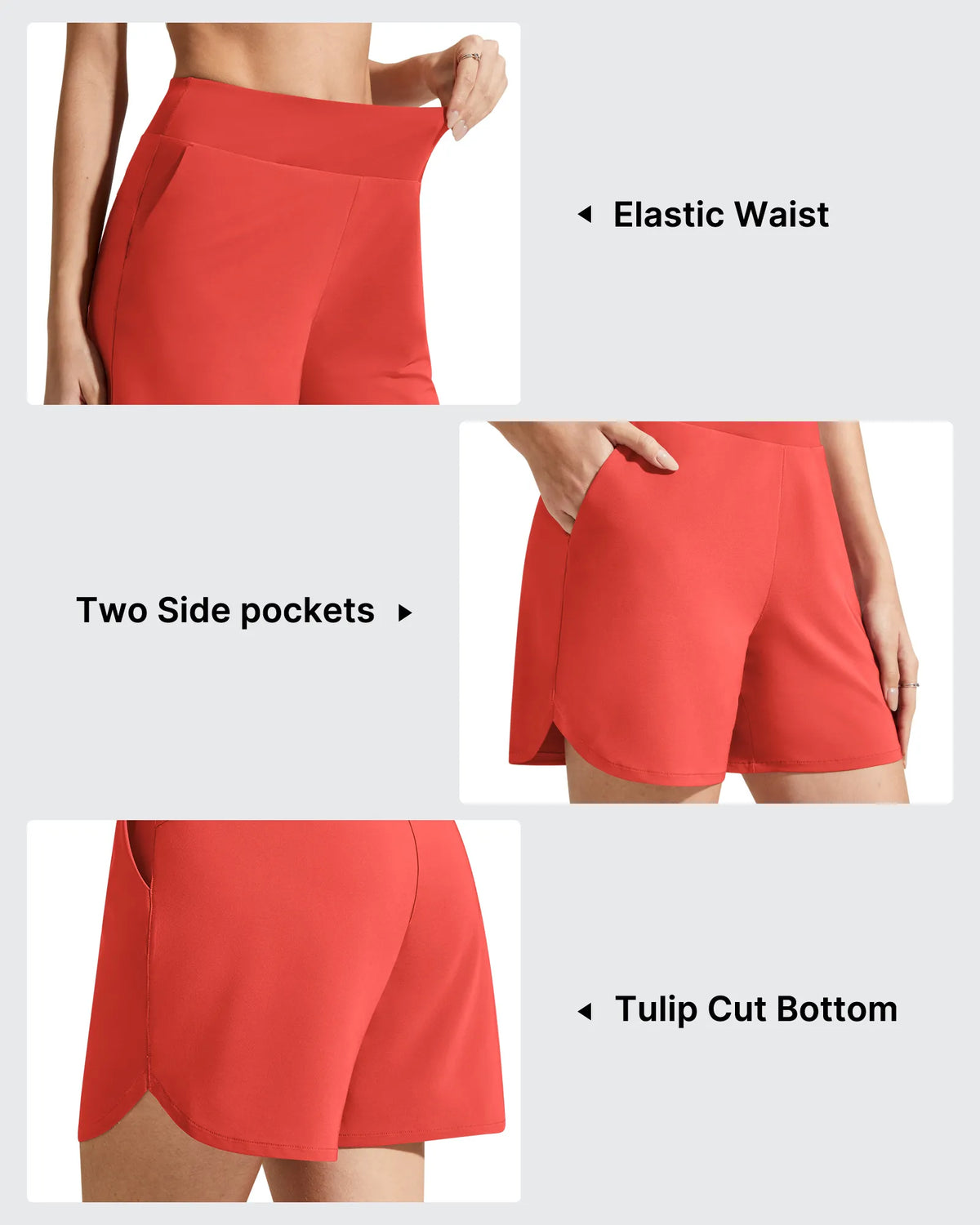 Chillwhisp Built-in Brief Liner High Waist Athletic Shorts