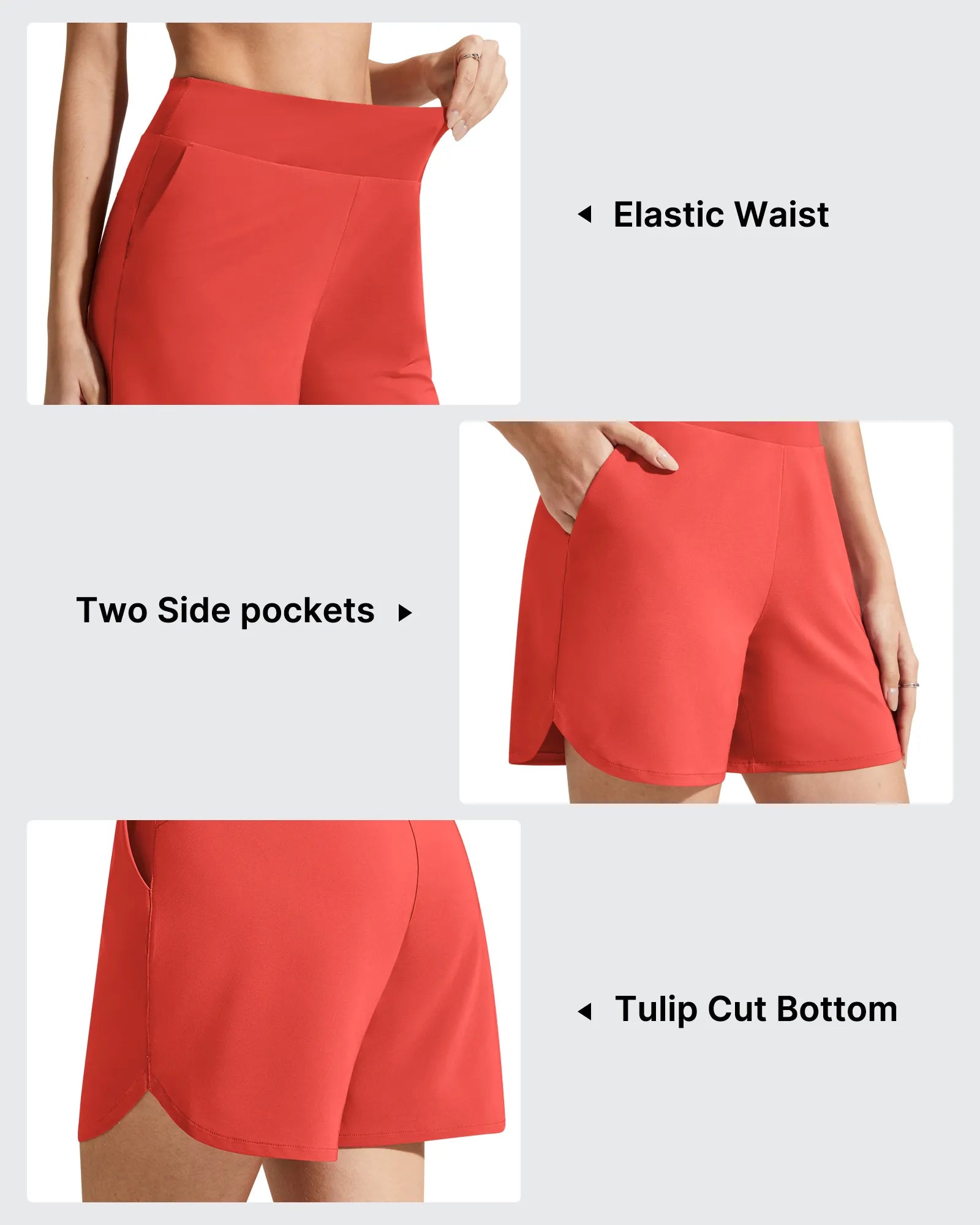 Chillwhisp Built-in Brief Liner High Waist Athletic Shorts