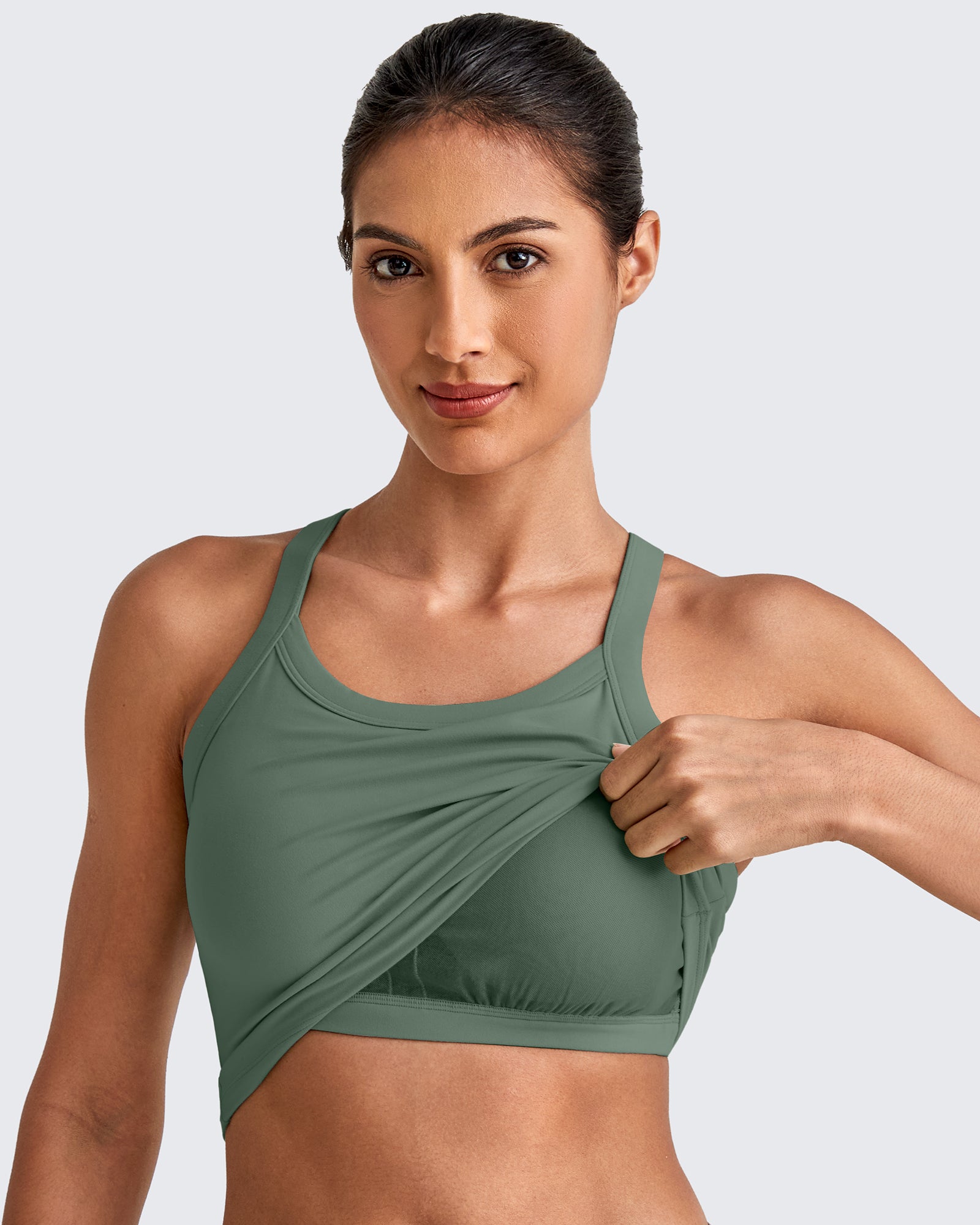 BareFeel Racerback Cropped Sports Bra - G4Free