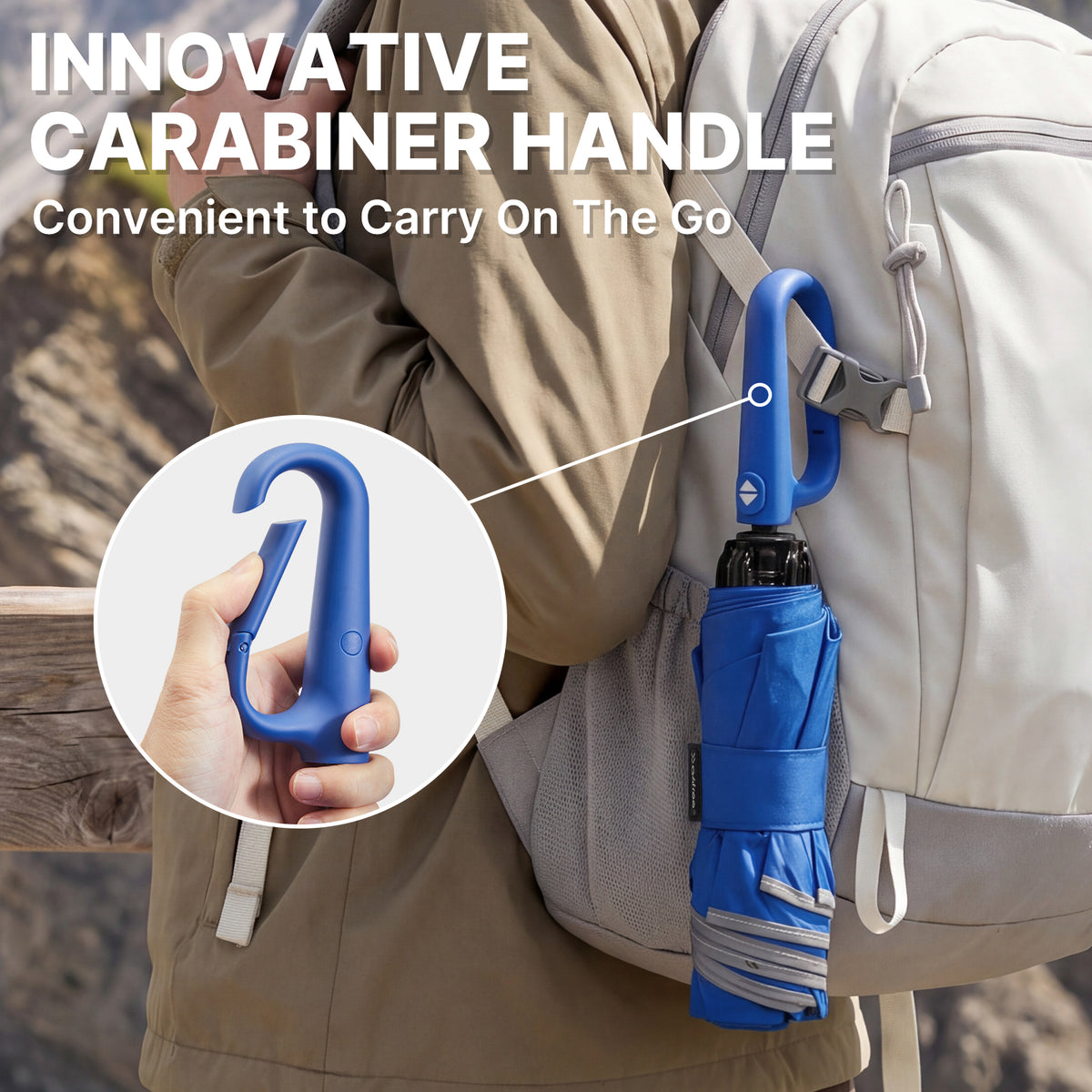 G4Free 46" Inverted Umbrella – Carabiner Handle