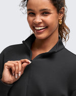 Smoofit Half-Zip Mock Neck Long Sleeve Sweatshirts - G4Free