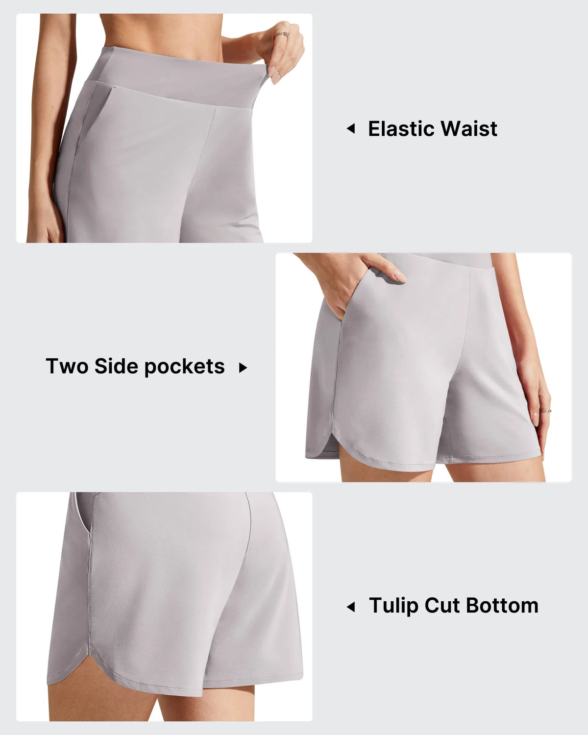 Chillwhisp Built-in Brief Liner High Waist Athletic Shorts