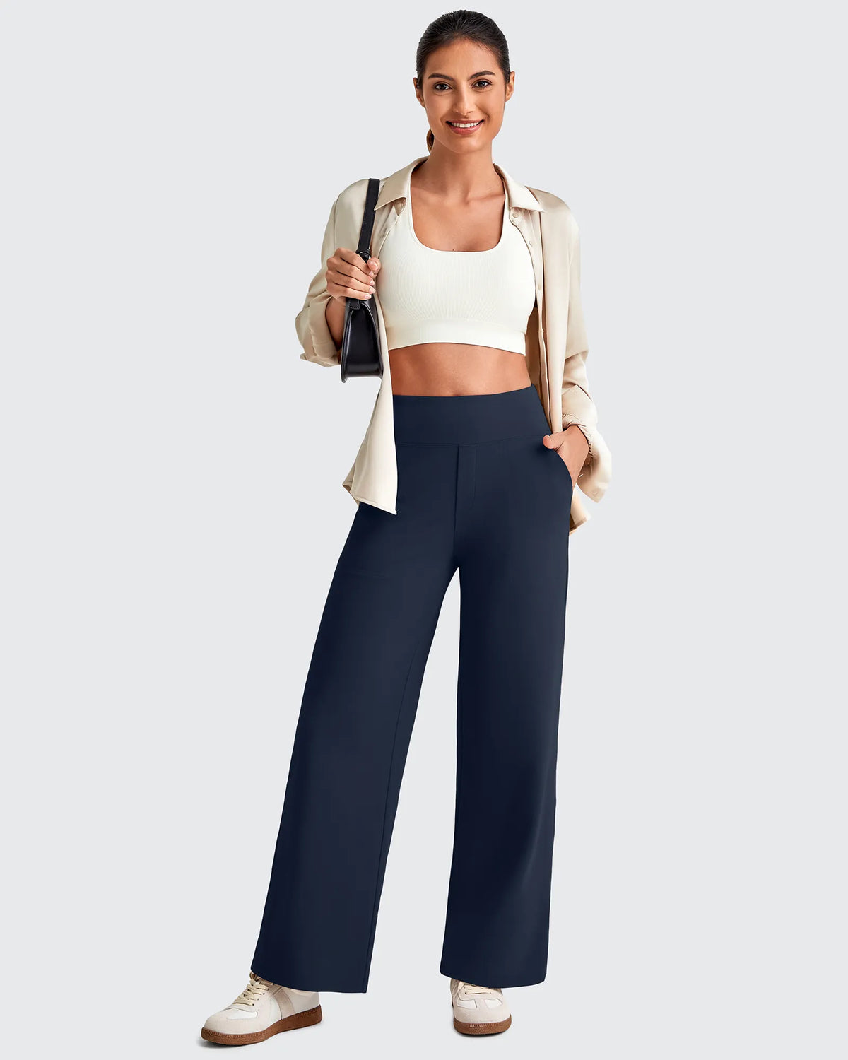 EverGoing High Waist Stretch Dressy Cropped Pants Regular - G4Free