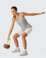 Racerback Hip Length Scoop Neck Muscle Tank Tops