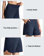 Chillwhisp Built-in Brief Liner High Waist Athletic Shorts