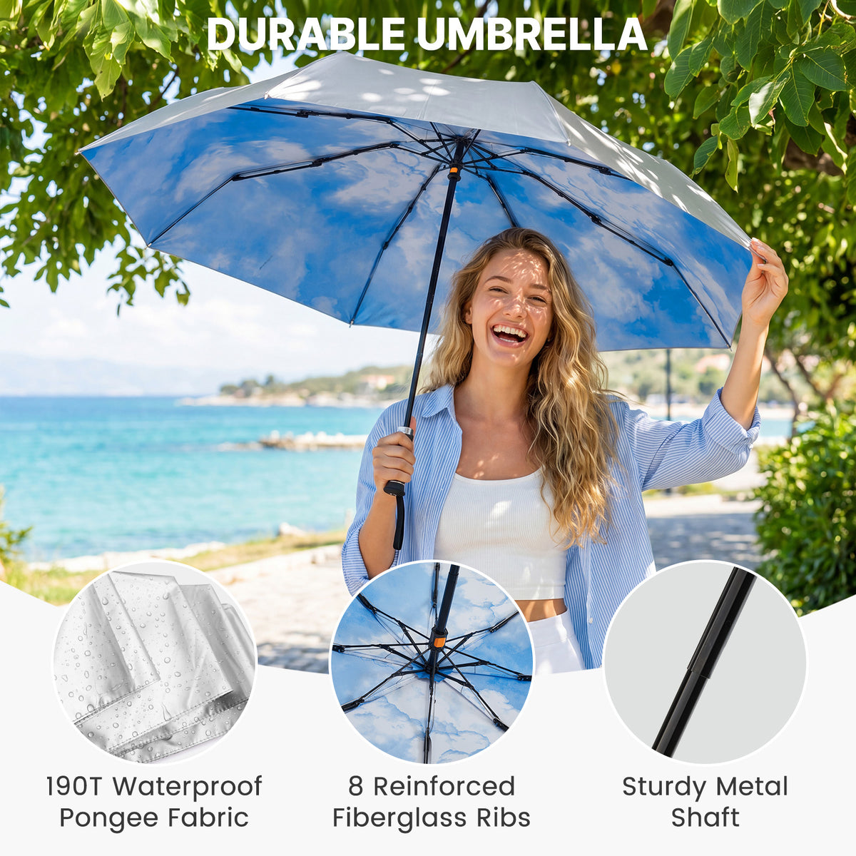 G4Free Mini Travel Umbrella UPF 50+