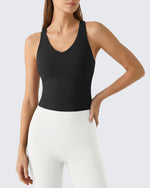 G4Free BareFeel Racerback Tank Top with Removable Padded Bra
