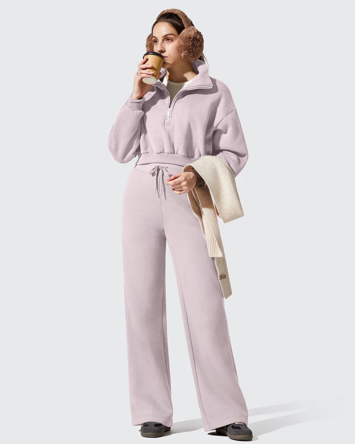 Flurrylux Fleece Lined Drawstring Cotton Thermal Pants