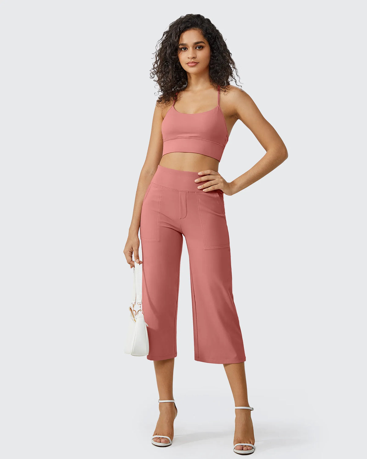 EverGoing Wide Leg High-Waist Casual Capri Pants - G4Free