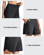 Chillwhisp Built-in Brief Liner High Waist Athletic Shorts