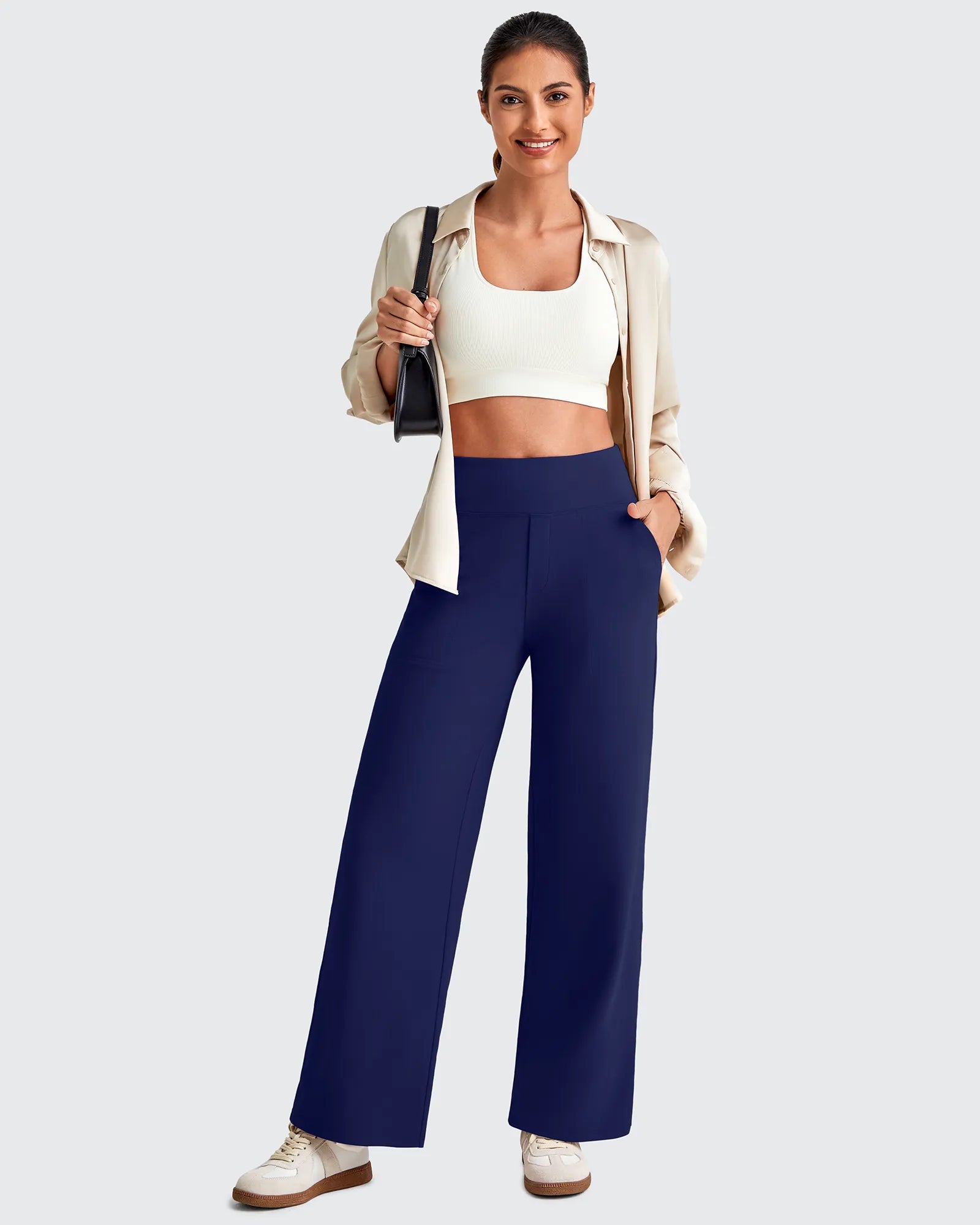 EverGoing High Waist Stretch Dressy Cropped Pants Regular - G4Free