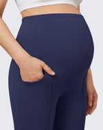 G4Free EverGoing Maternity Flare Leggings with Pockets – Over the Belly 25''