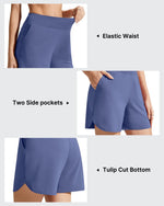 Chillwhisp Built-in Brief Liner High Waist Athletic Shorts