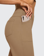 Fleece Lined High-Waist Flare Work Pants - G4Free
