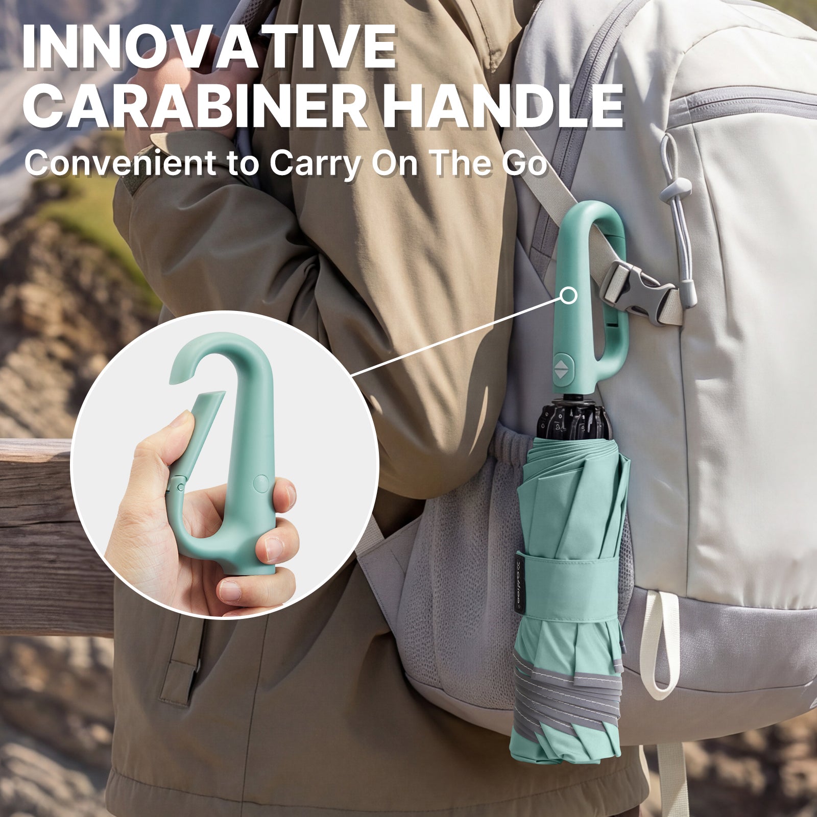 G4Free 46" Inverted Umbrella – Carabiner Handle