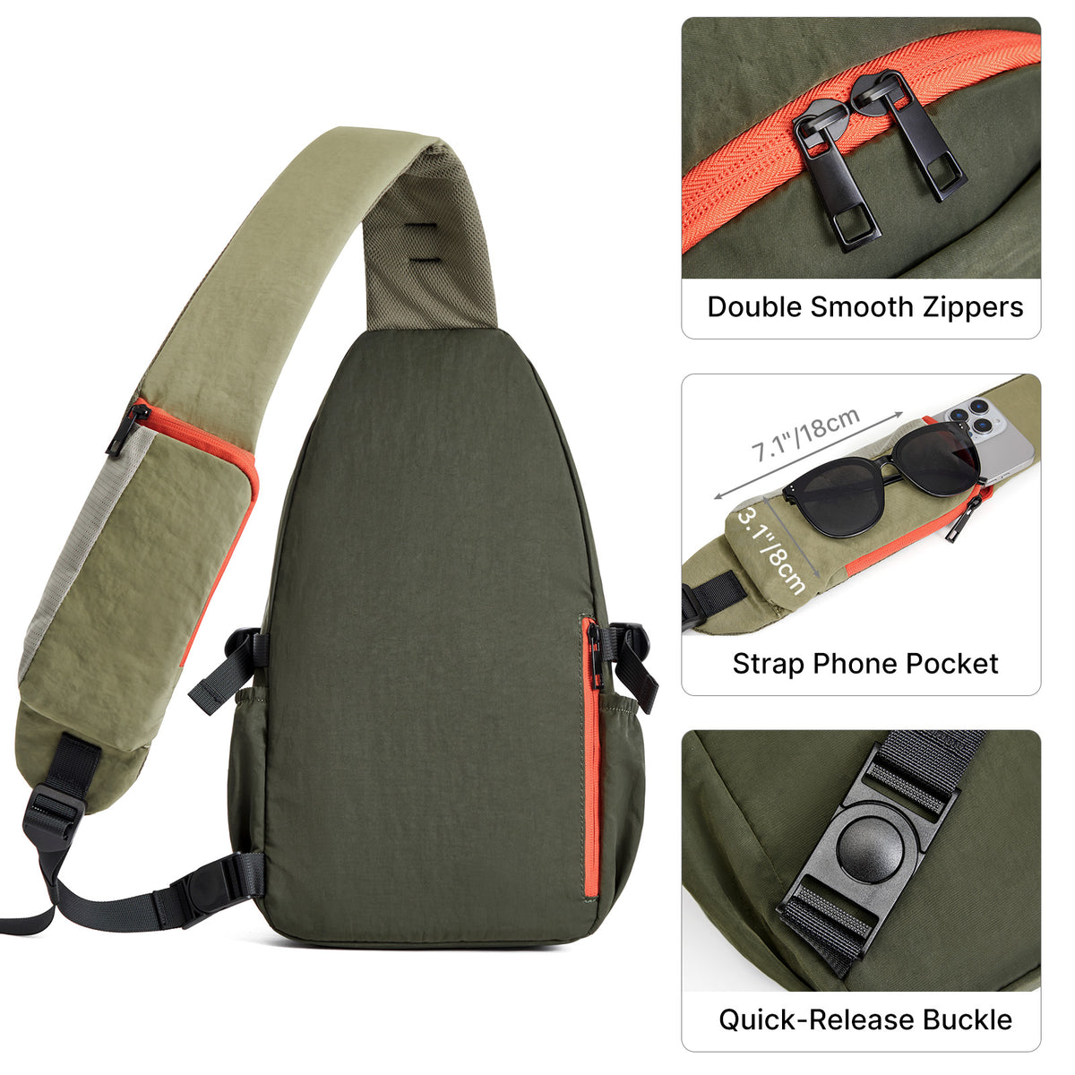 G4Free RFID Sling Bag – Small Crossbody Hiking Bag