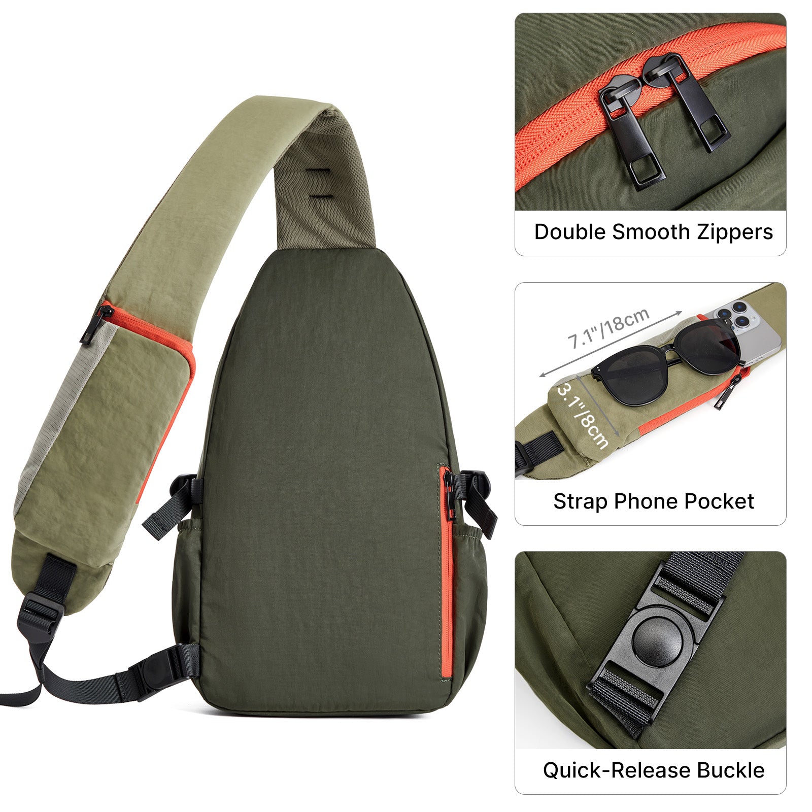 G4Free RFID Sling Bag – Small Crossbody Hiking Bag