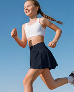 G4Free Chillwhisp Pleated Tennis Skirt for Girls – High Waisted Skort with 4 Pockets