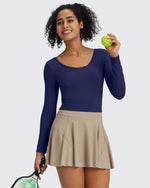 BareFeel Slim Scoop Neck Open Back Long Sleeve - G4Free
