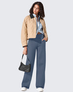 EverGoing Fleece Lined High-Waist Wide Leg Thermal Trousers - G4Free