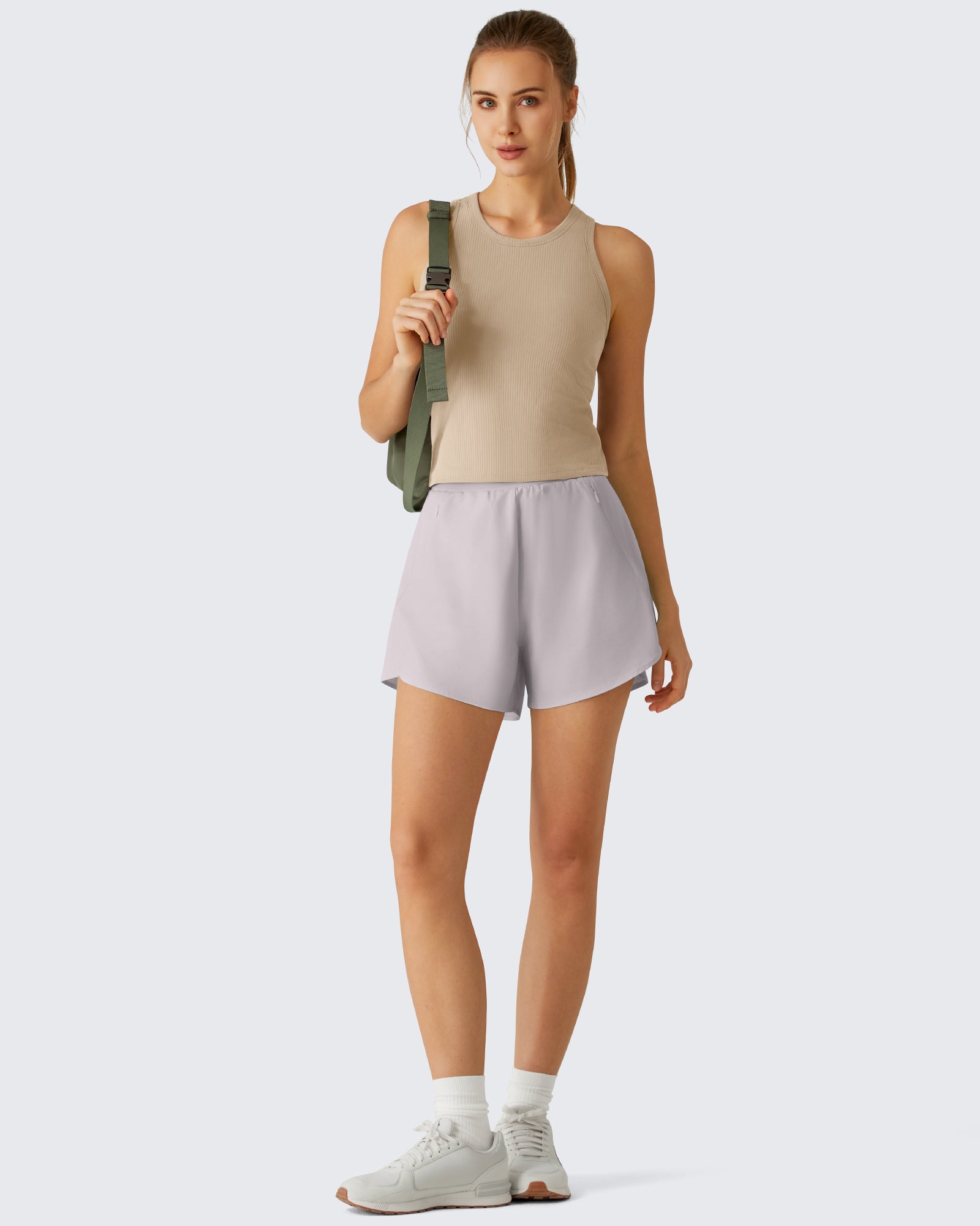 G4Free Slim Fit Racerback Ribbed Tank