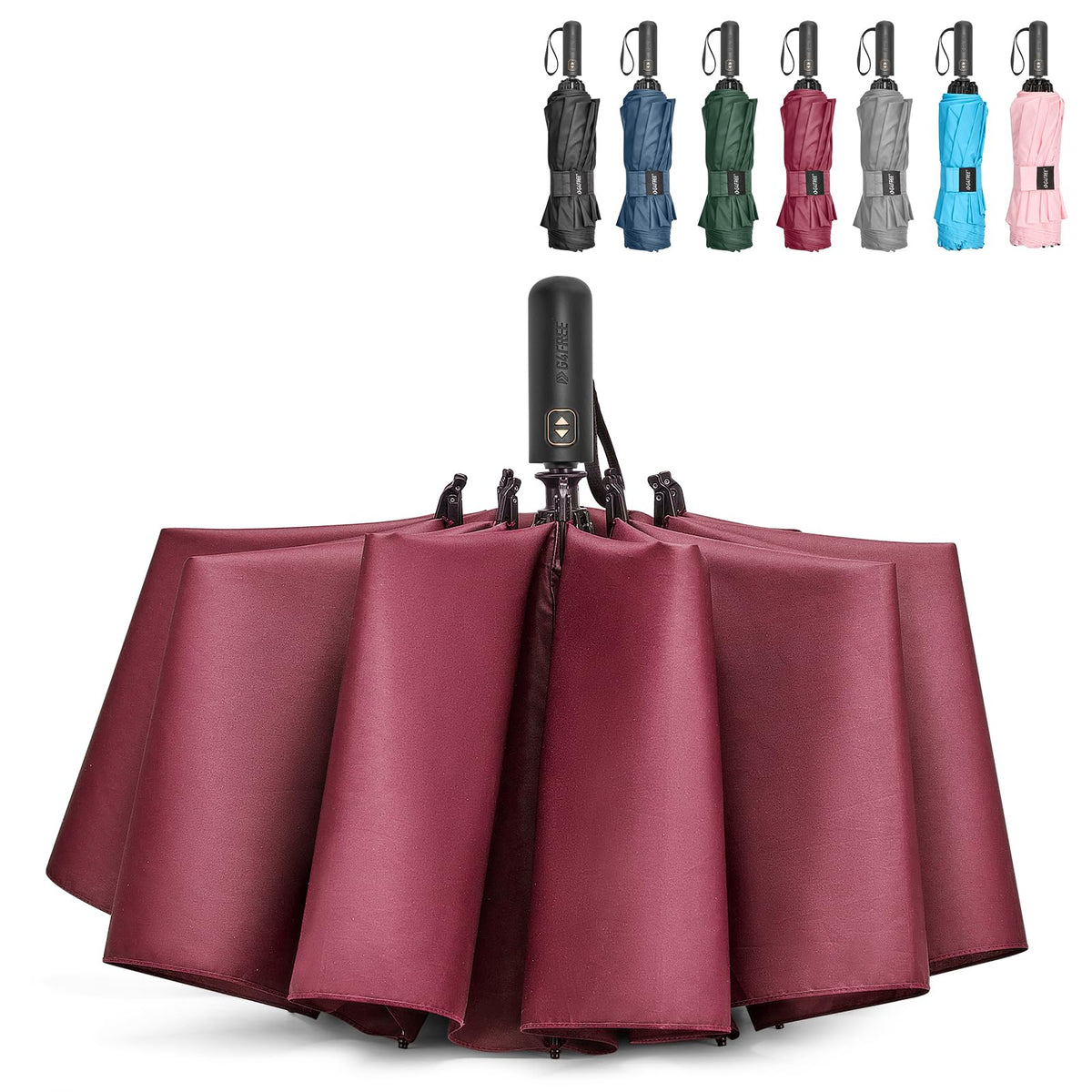 G4Free G4Free 42/46/54/62 Inch 10 Ribs Windproof for Rain Double Canopy Auto Umbrella