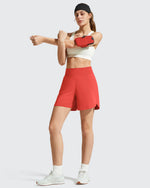 Chillwhisp Built-in Brief Liner High Waist Athletic Shorts