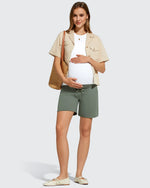 EverGoing Pockets Drawstring Over The Belly Pregnancy Shorts